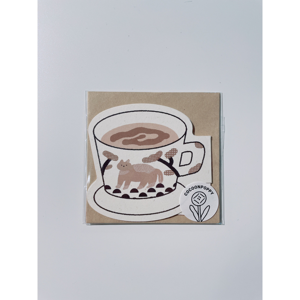 繭花cocoon poppy 造形咖啡杯卡片 共4款【立夏手帳生活】-細節圖3