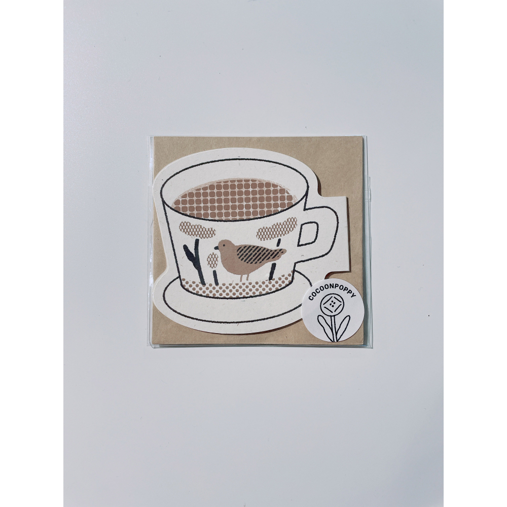繭花cocoon poppy 造形咖啡杯卡片 共4款【立夏手帳生活】-細節圖6