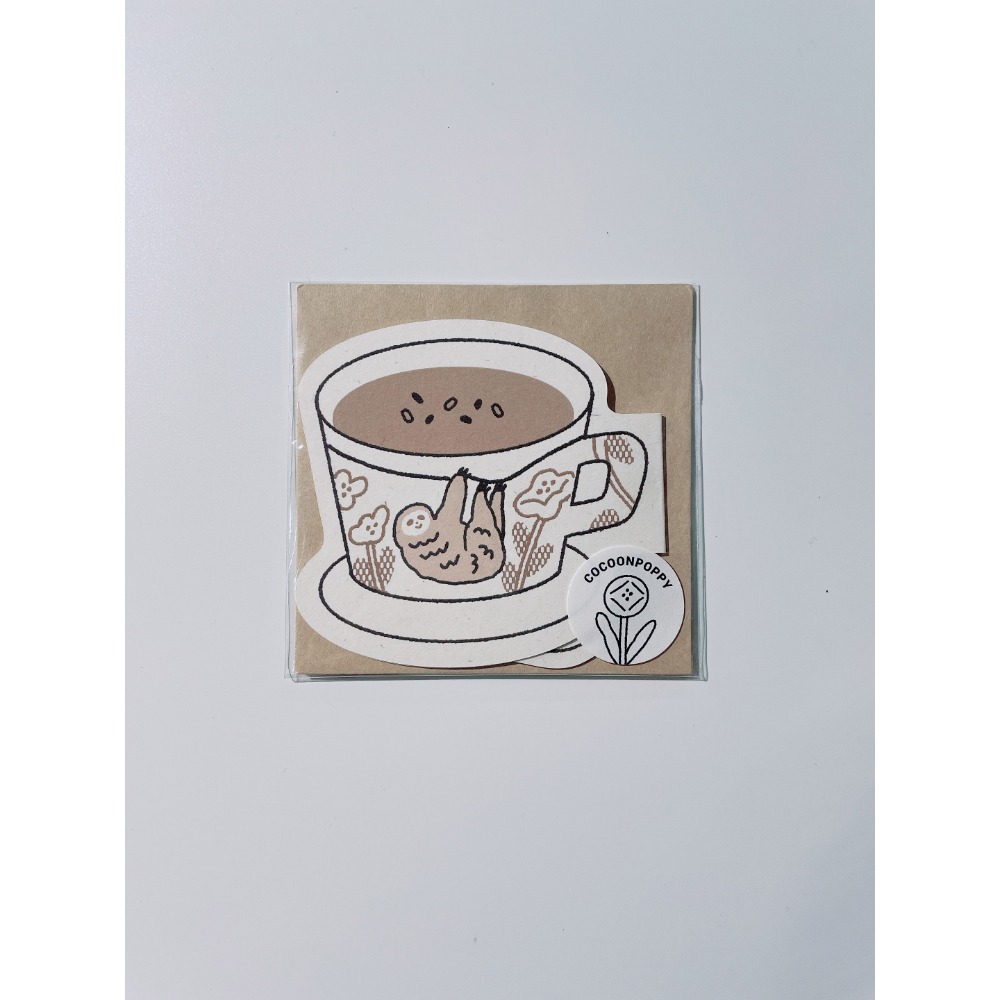 繭花cocoon poppy 造形咖啡杯卡片 共4款【立夏手帳生活】-規格圖6