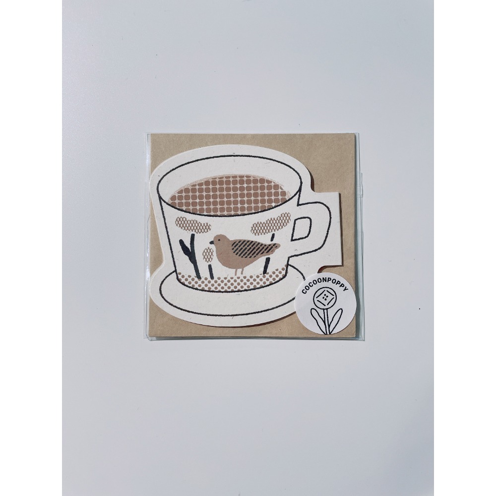 繭花cocoon poppy 造形咖啡杯卡片 共4款【立夏手帳生活】-規格圖6