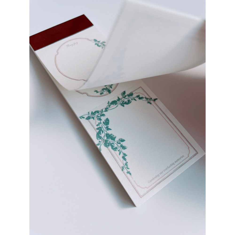 【立夏原創】Tiny joy手撕線便簽本「常春花框/樹影筆記」 2款 【立夏手帳生活】-細節圖5