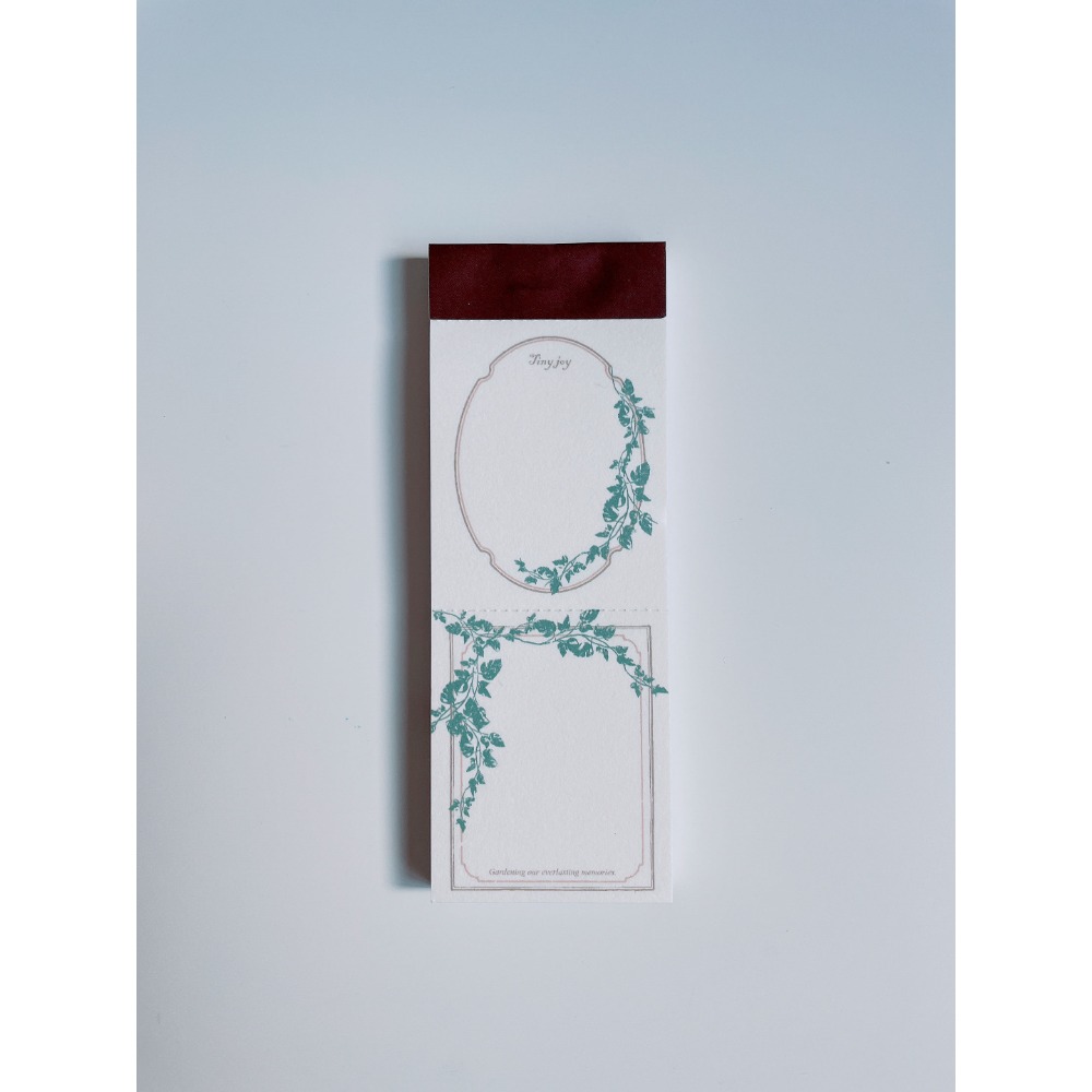 【立夏原創】Tiny joy手撕線便簽本「常春花框/樹影筆記」 2款 【立夏手帳生活】-規格圖5