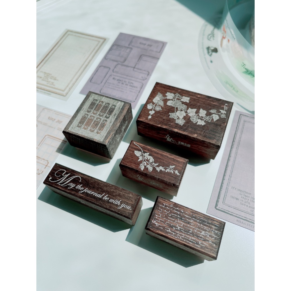 【立夏原創】Tiny joy大全套PET膠帶+印章套組+便簽本+拼貼卡 立夏手帳生活-細節圖5