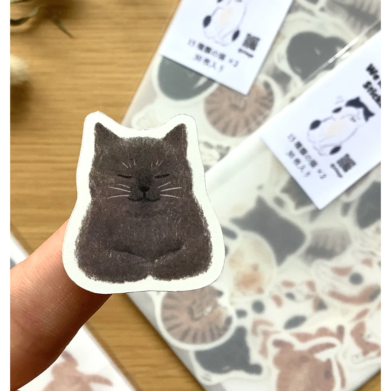 4legs 最愛喵喵喵 割型貼紙包 4 legs 貓咪 日本製【立夏手帳生活】-細節圖2