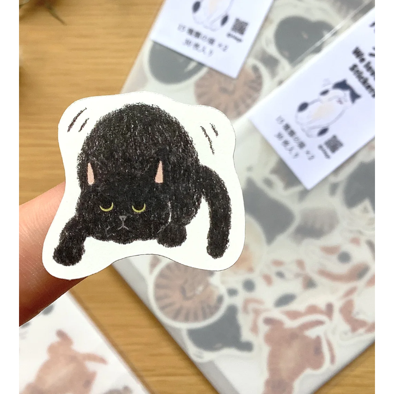 4legs 最愛喵喵喵 割型貼紙包 4 legs 貓咪 日本製【立夏手帳生活】-細節圖5