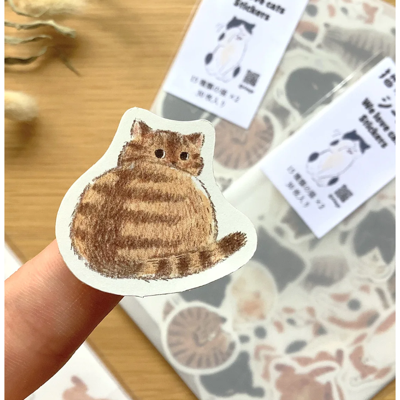 4legs 最愛喵喵喵 割型貼紙包 4 legs 貓咪 日本製【立夏手帳生活】-細節圖7