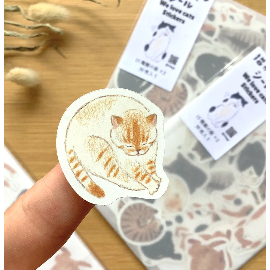 4legs 最愛喵喵喵 割型貼紙包 4 legs 貓咪 日本製【立夏手帳生活】-細節圖8