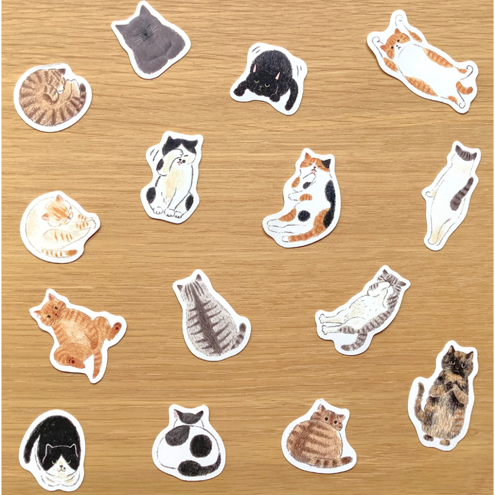 4legs 最愛喵喵喵 割型貼紙包 4 legs 貓咪 日本製【立夏手帳生活】-細節圖10