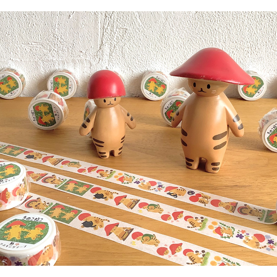 【2代】4legs 和紙膠帶 菇菇貓款 4 legs 貓咪 日本製【立夏手帳生活】-細節圖10