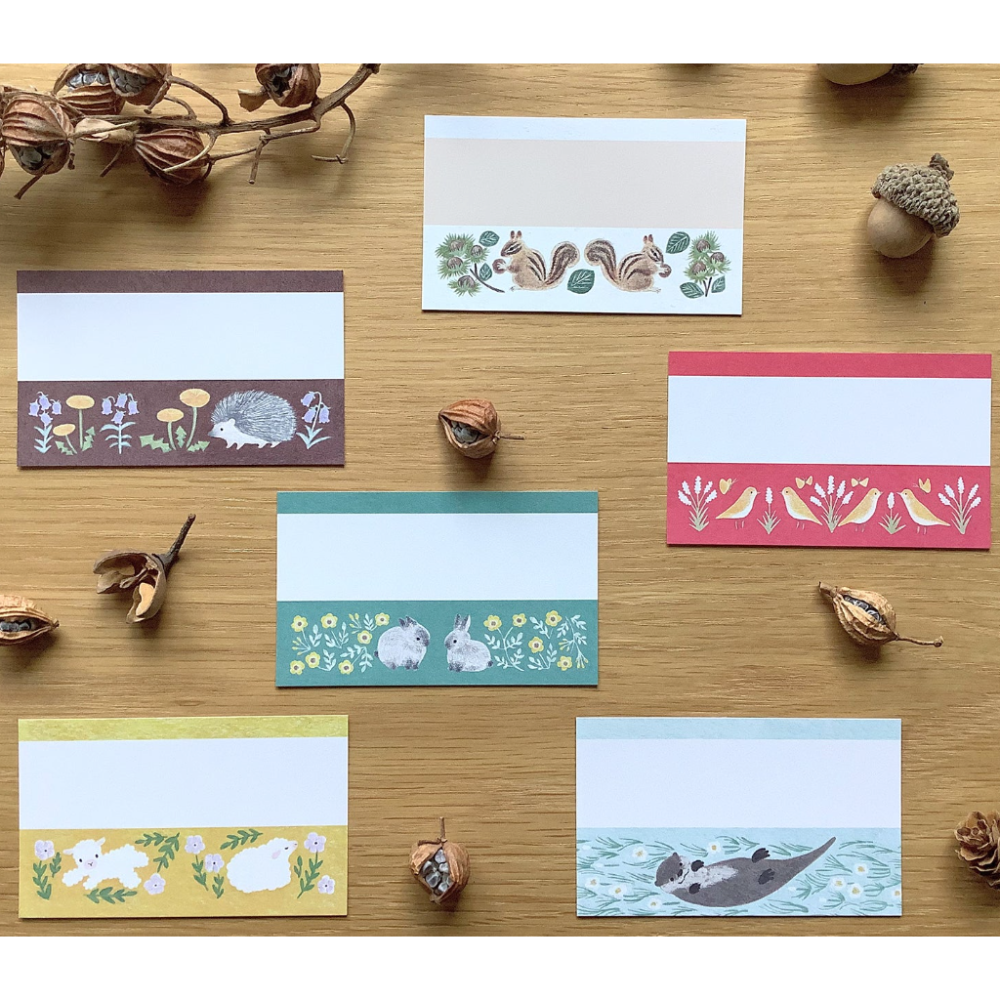 4legs 動物小卡組 水彩風 名片尺寸 4 legs 貓咪 日本製【立夏手帳生活】-細節圖4