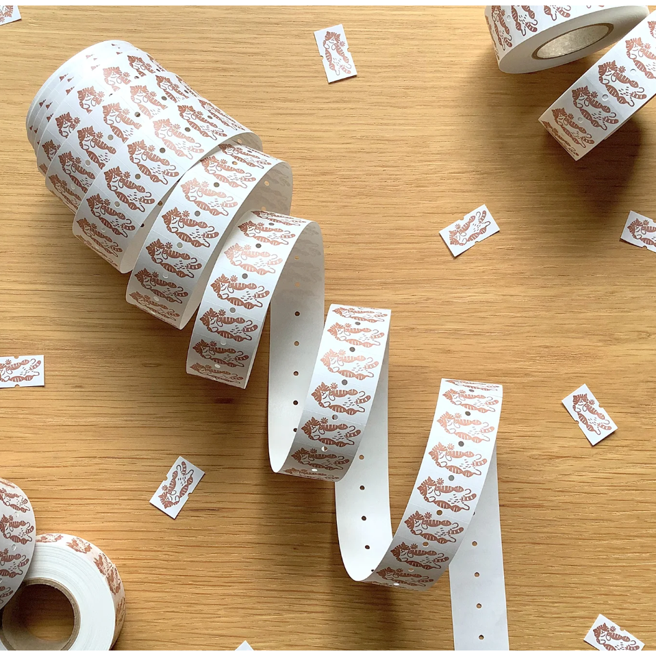 4legs 摸貓咪肚肚 標籤貼紙卷 4 legs 貓咪 日本製【立夏手帳生活】-細節圖4