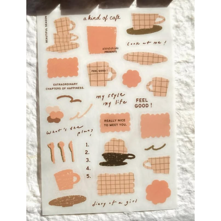 【追加畫博/東京紙博】什物a kind of cafe 全系列轉印貼紙組【立夏手帳生活】-細節圖3