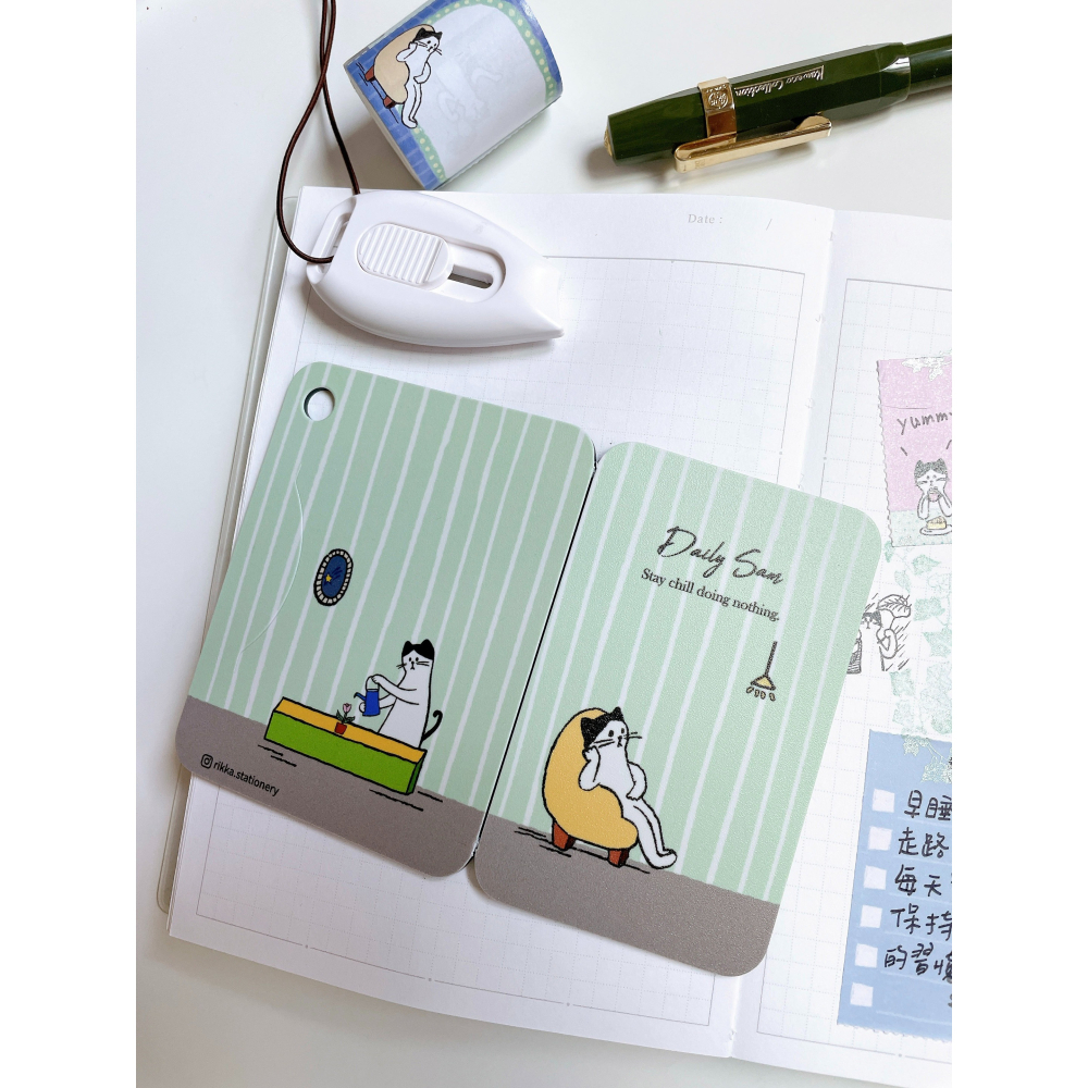 【立夏xiMAT】Daily Sam隨行迷你切割組+美工刀 2mm厚 可摺疊 雙面 環保無毒【立夏手帳生活】-細節圖3