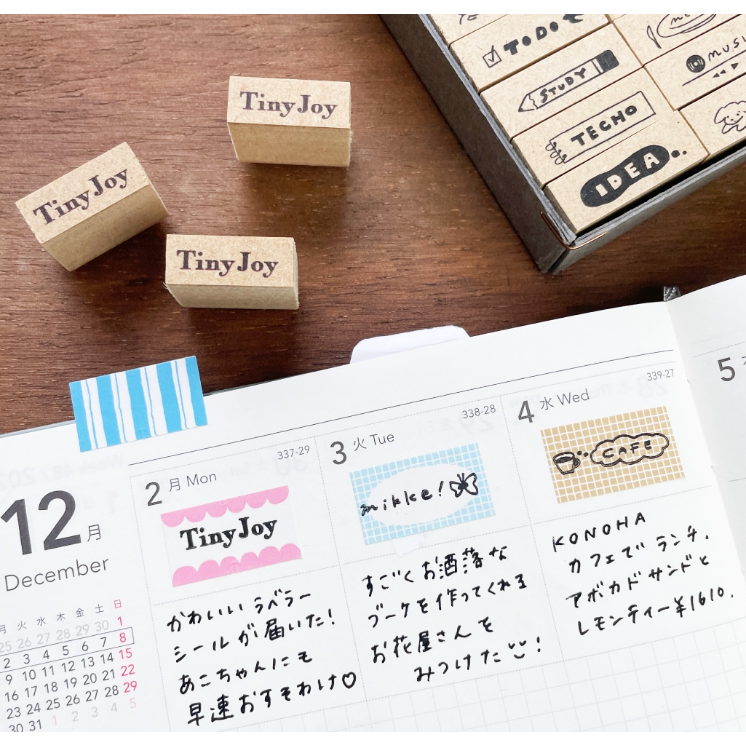 【套組含特典】Stamp Marche 印章市場 新作5款標籤貼紙卷【立夏手帳生活】-細節圖5