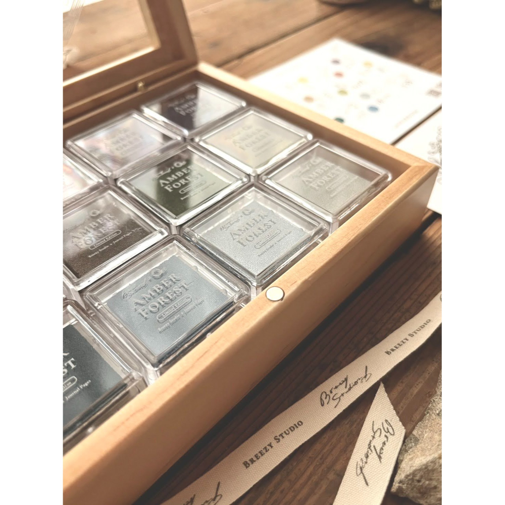 微瘋畫室 私藏の色 Amber Forest 12色印台套組【立夏手帳生活】-細節圖2