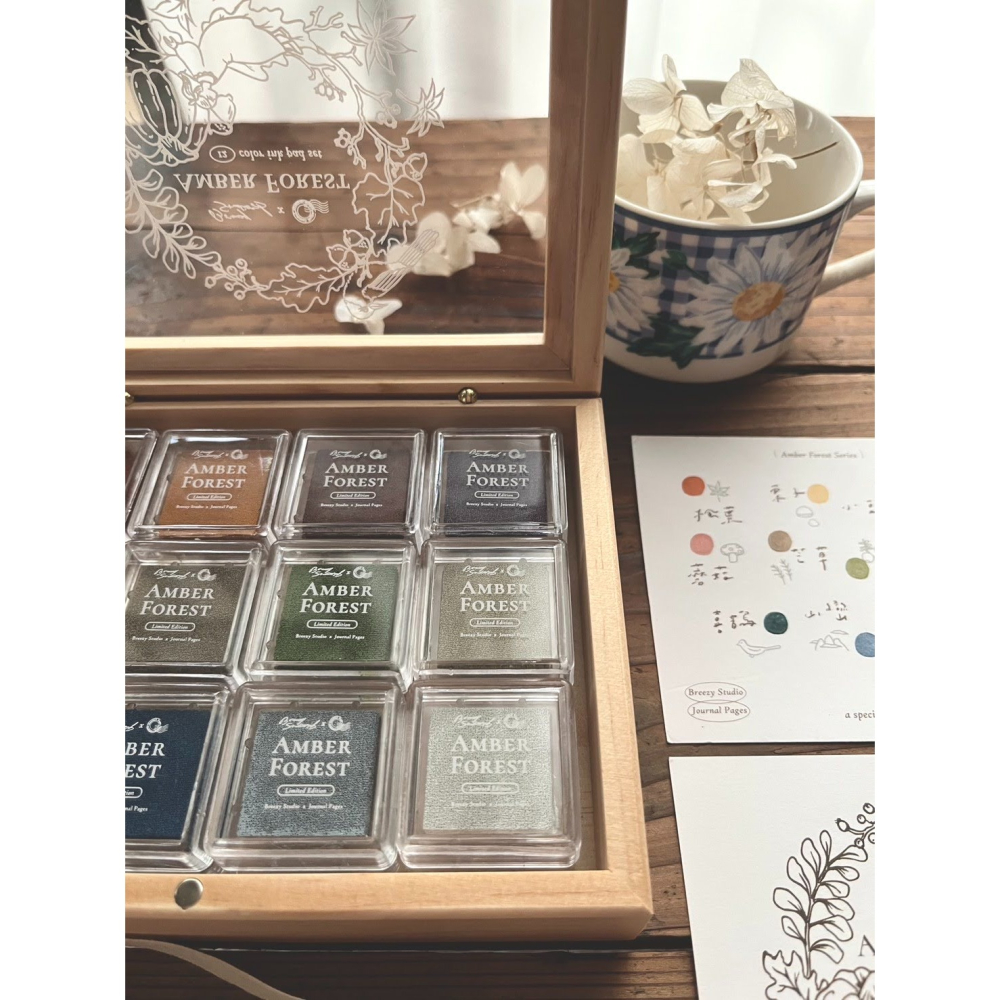 微瘋畫室 私藏の色 Amber Forest 12色印台套組【立夏手帳生活】-細節圖3
