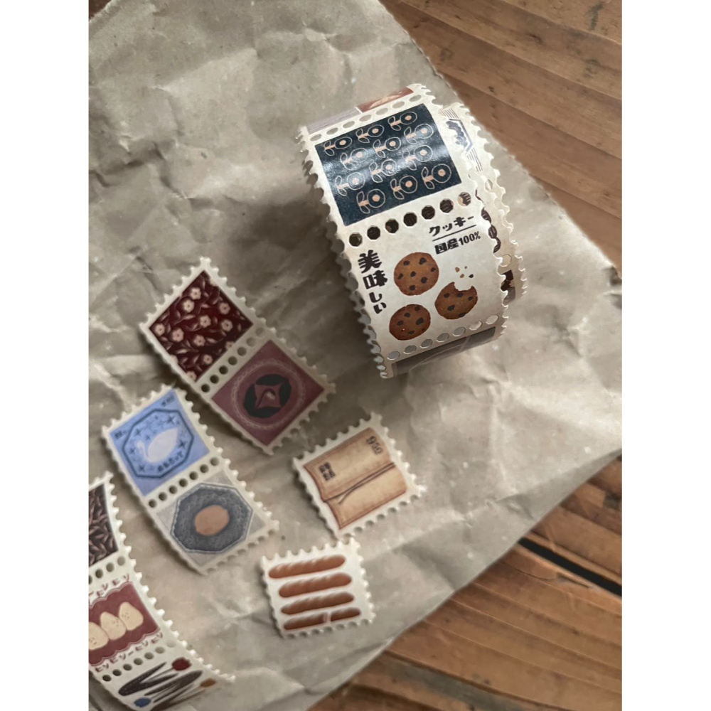 微瘋畫室 香氣製票所 3cm 郵票紙膠帶【立夏手帳生活】-細節圖4