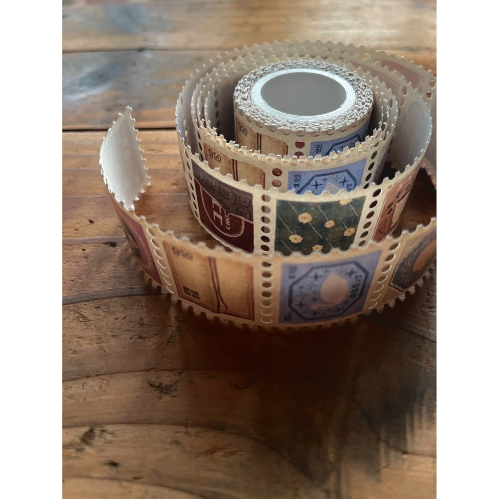 微瘋畫室 香氣製票所 3cm 郵票紙膠帶【立夏手帳生活】-細節圖5