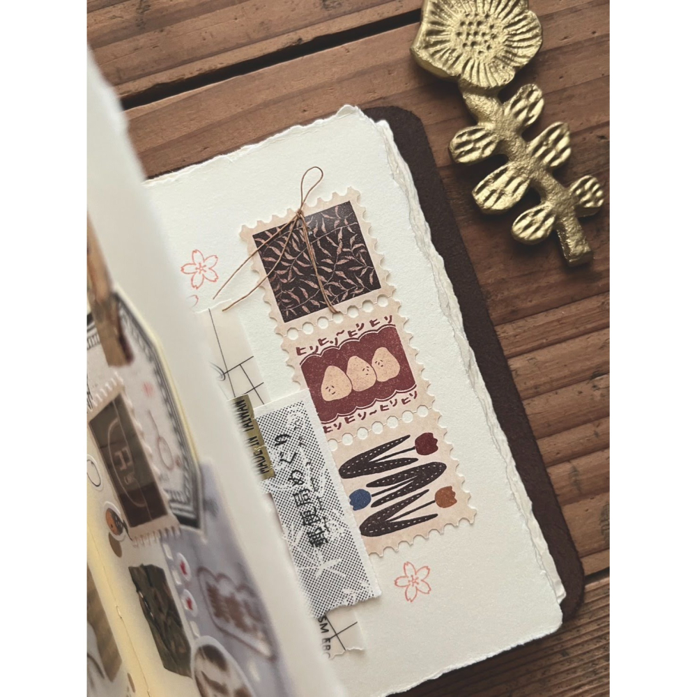 微瘋畫室 香氣製票所 3cm 郵票紙膠帶【立夏手帳生活】-細節圖6