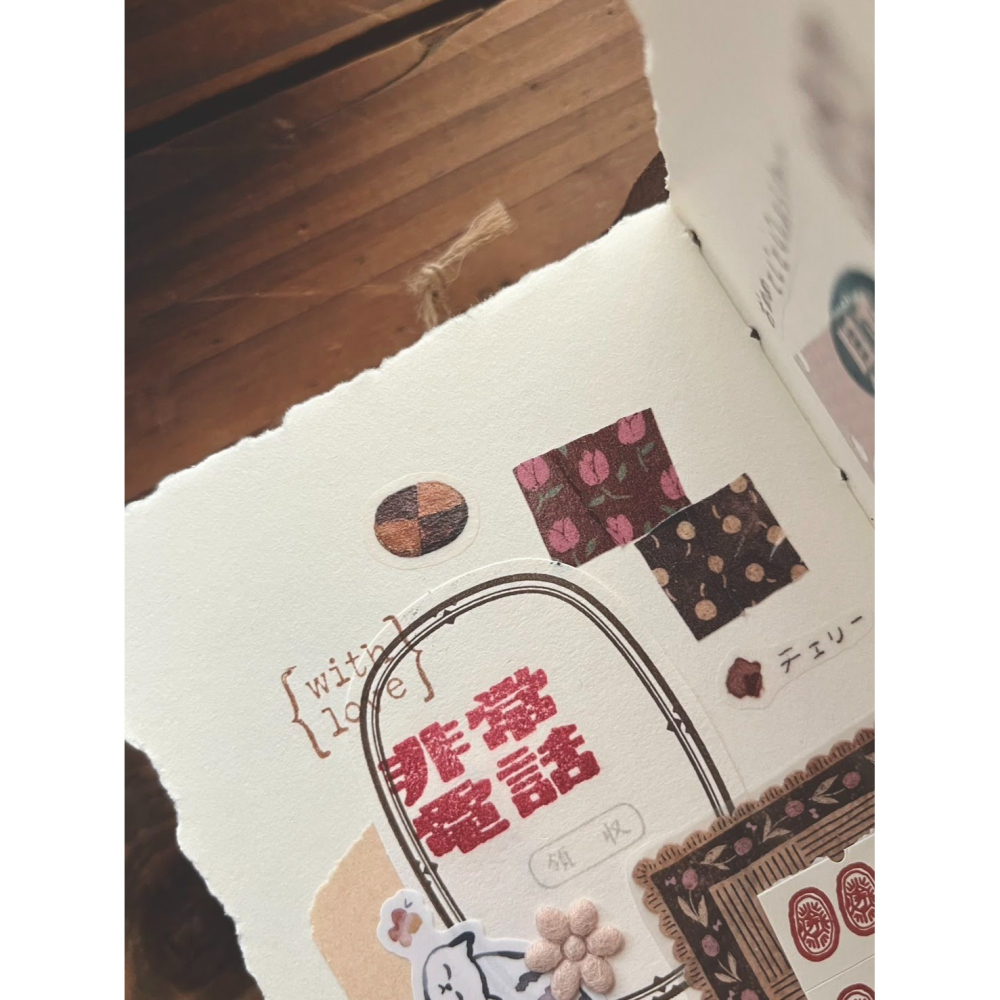 微瘋畫室 老奶奶の拼布 3cm 切形和紙膠帶【立夏手帳生活】-細節圖4