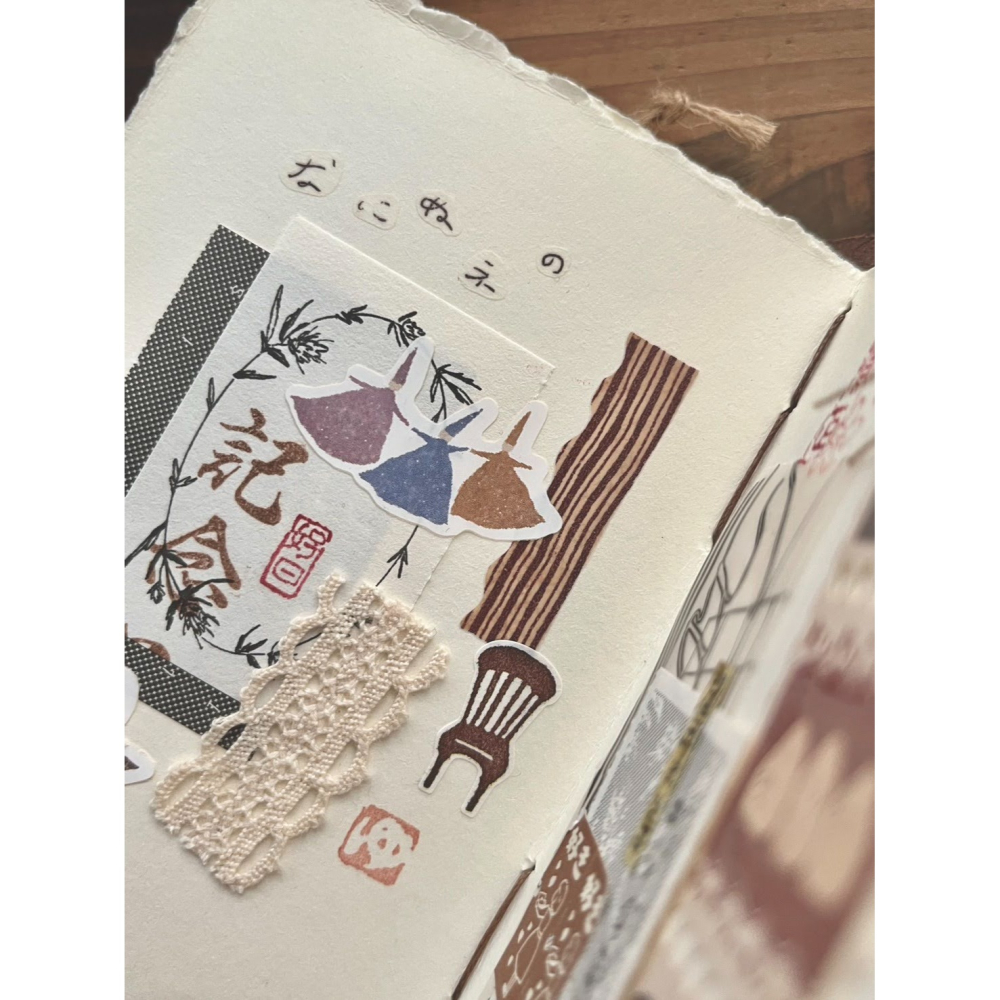 微瘋畫室 老奶奶の拼布 3cm 切形和紙膠帶【立夏手帳生活】-細節圖5