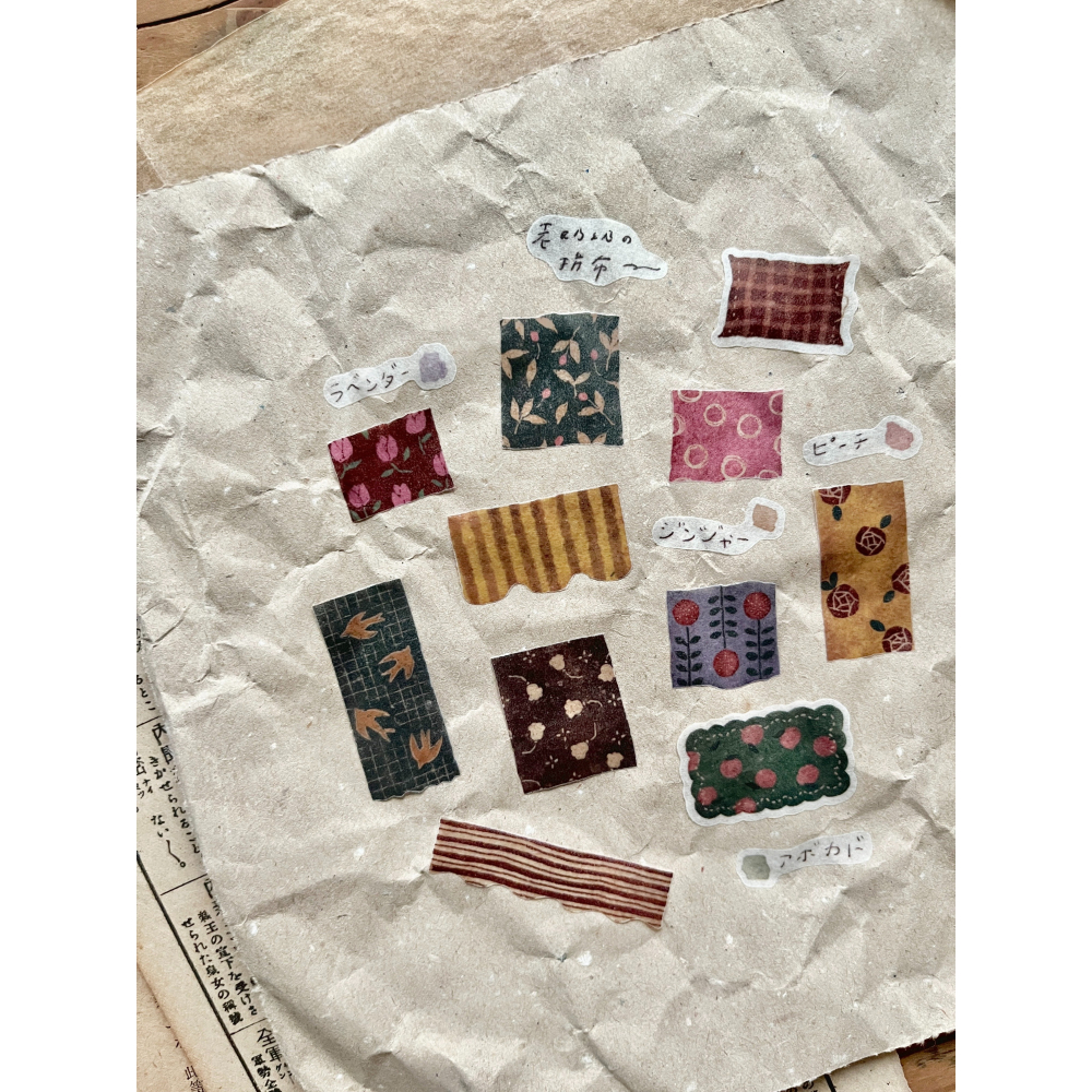 微瘋畫室 老奶奶の拼布 3cm 切形和紙膠帶【立夏手帳生活】-細節圖9