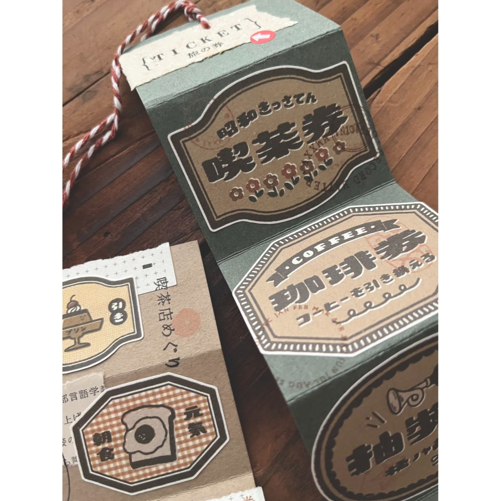 【4款】微瘋畫室 復古票券系列 便箋本【立夏手帳生活】-細節圖7