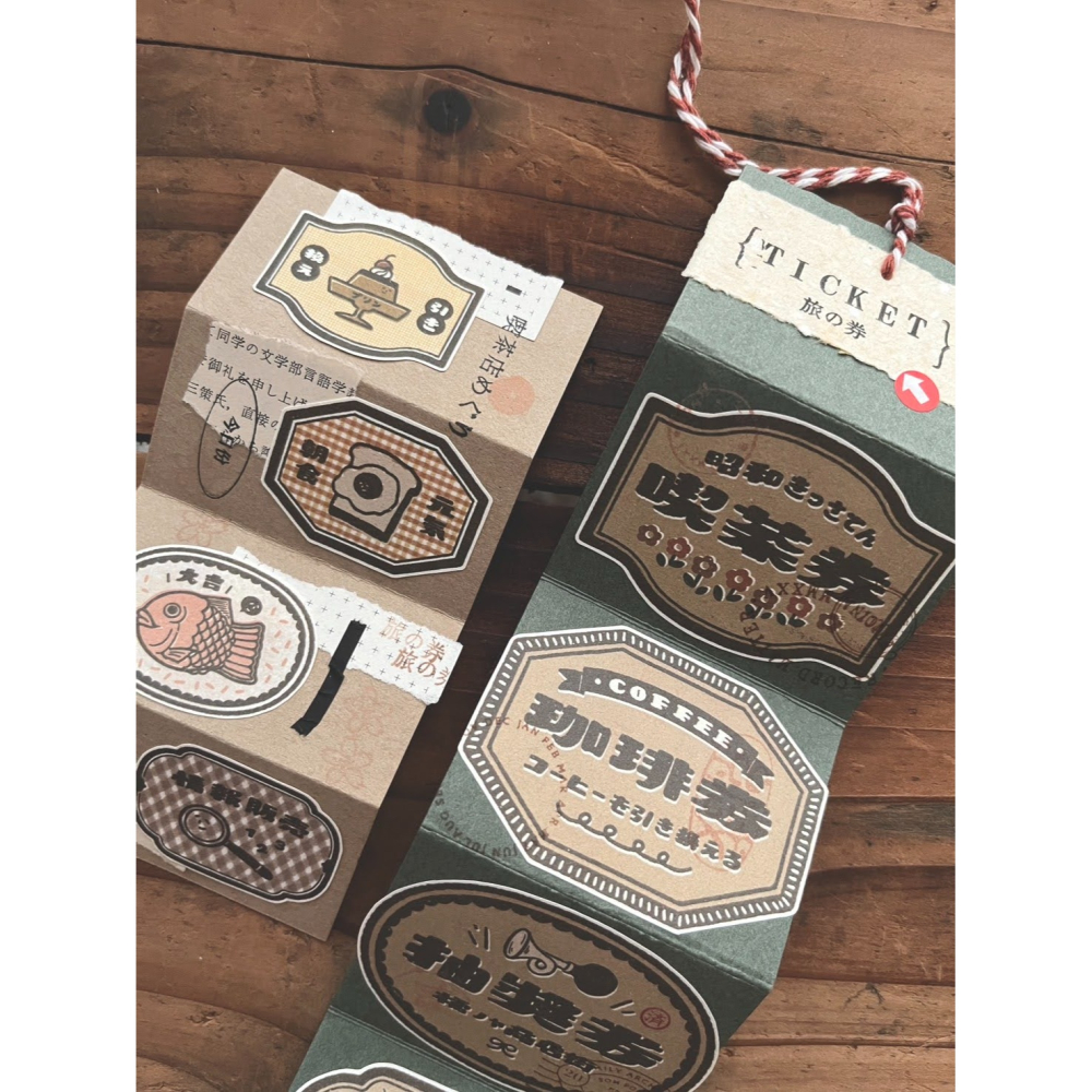 【4款】微瘋畫室 復古票券系列 便箋本【立夏手帳生活】-細節圖9