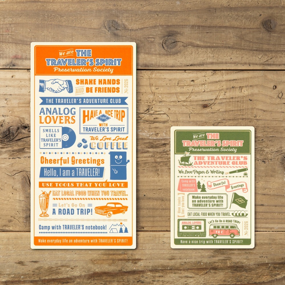 【貼紙/墊板/資料夾】TRAVELER＇S notebook 旅人手帳 2026限量款 TN 【立夏手帳生活】-細節圖5
