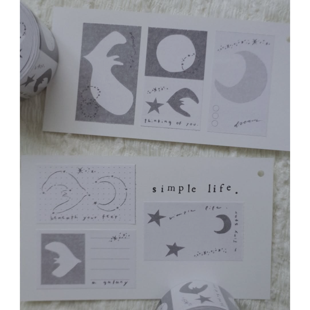 茄子先生 Simple Life 便利貼紙膠帶 可撕 捲型貼紙 【立夏手帳生活】-細節圖2