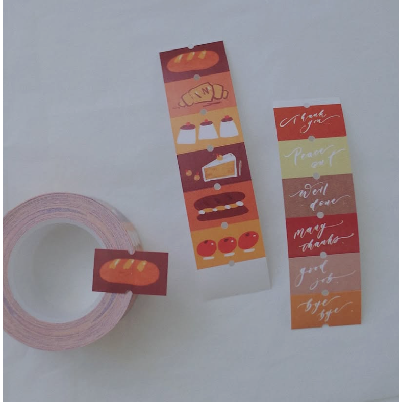 【2款】茄子先生「Sweet Time/Nice words」標籤貼紙卷【立夏手帳生活】-細節圖2