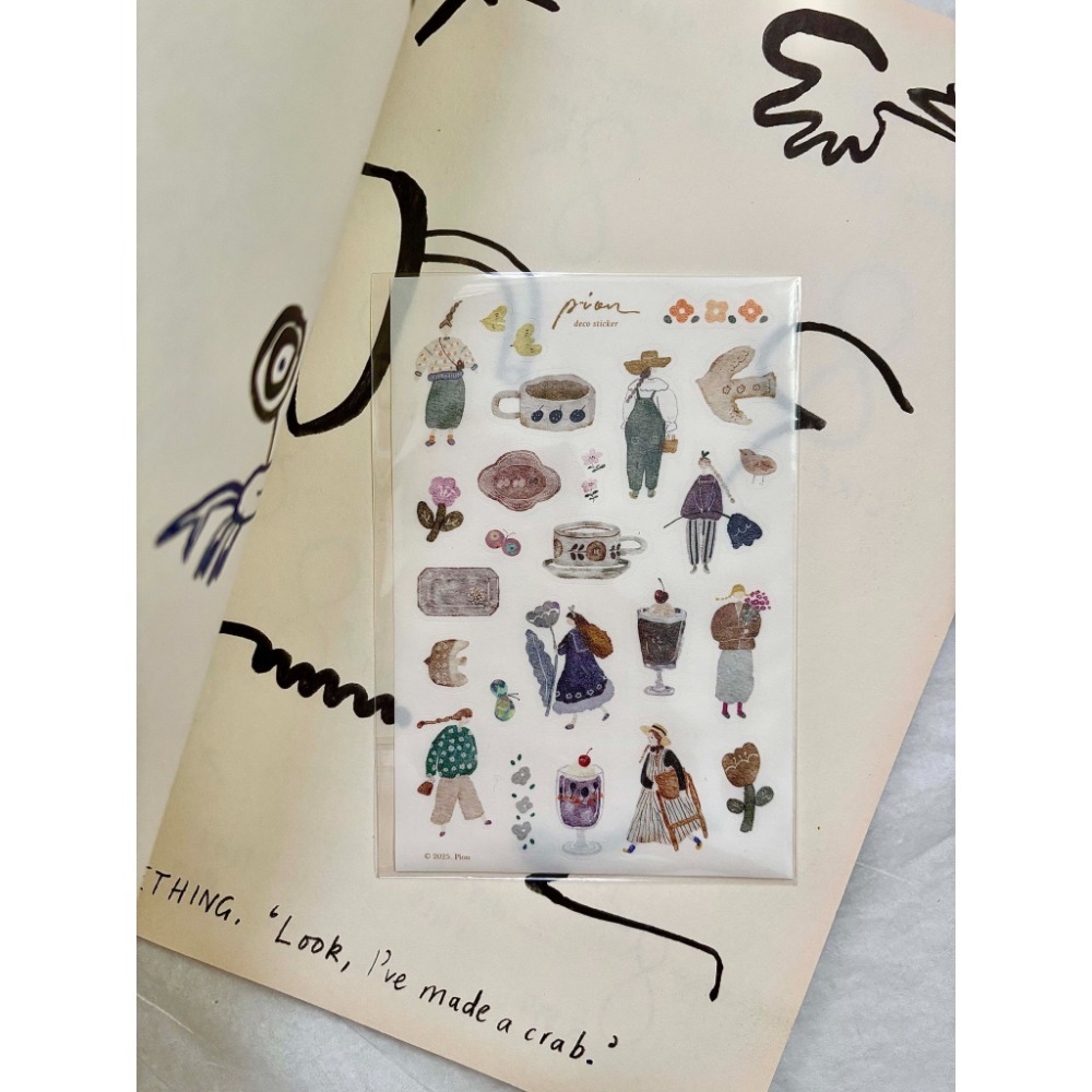 【3款】Pion「陶器Pottery/小文青Artsy/馬兒Horse」和紙割型貼紙【立夏手帳生活】-規格圖3