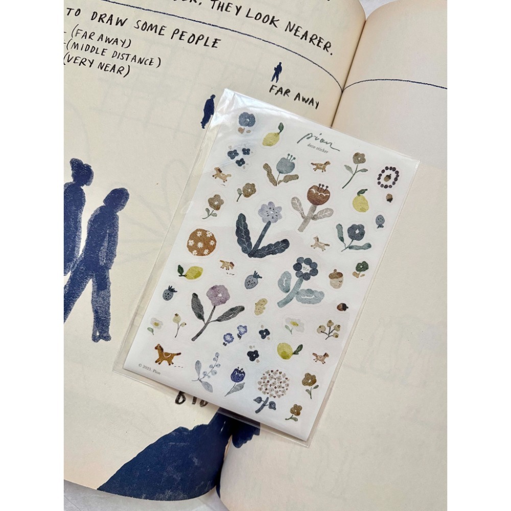 【3款】Pion「陶器Pottery/小文青Artsy/馬兒Horse」和紙割型貼紙【立夏手帳生活】-規格圖3