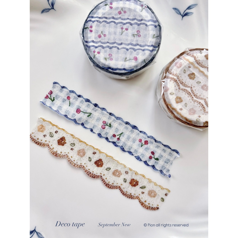 【織帶系列5款】Pion Deco Tapes 1.5cm和紙膠帶【立夏手帳生活】-細節圖2