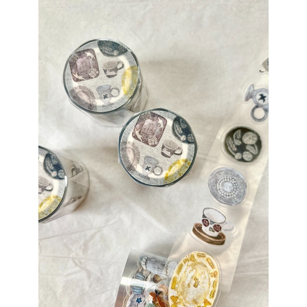 Pion 陶器Pottery 3.5cm割型亮面PET膠帶【立夏手帳生活】-細節圖3