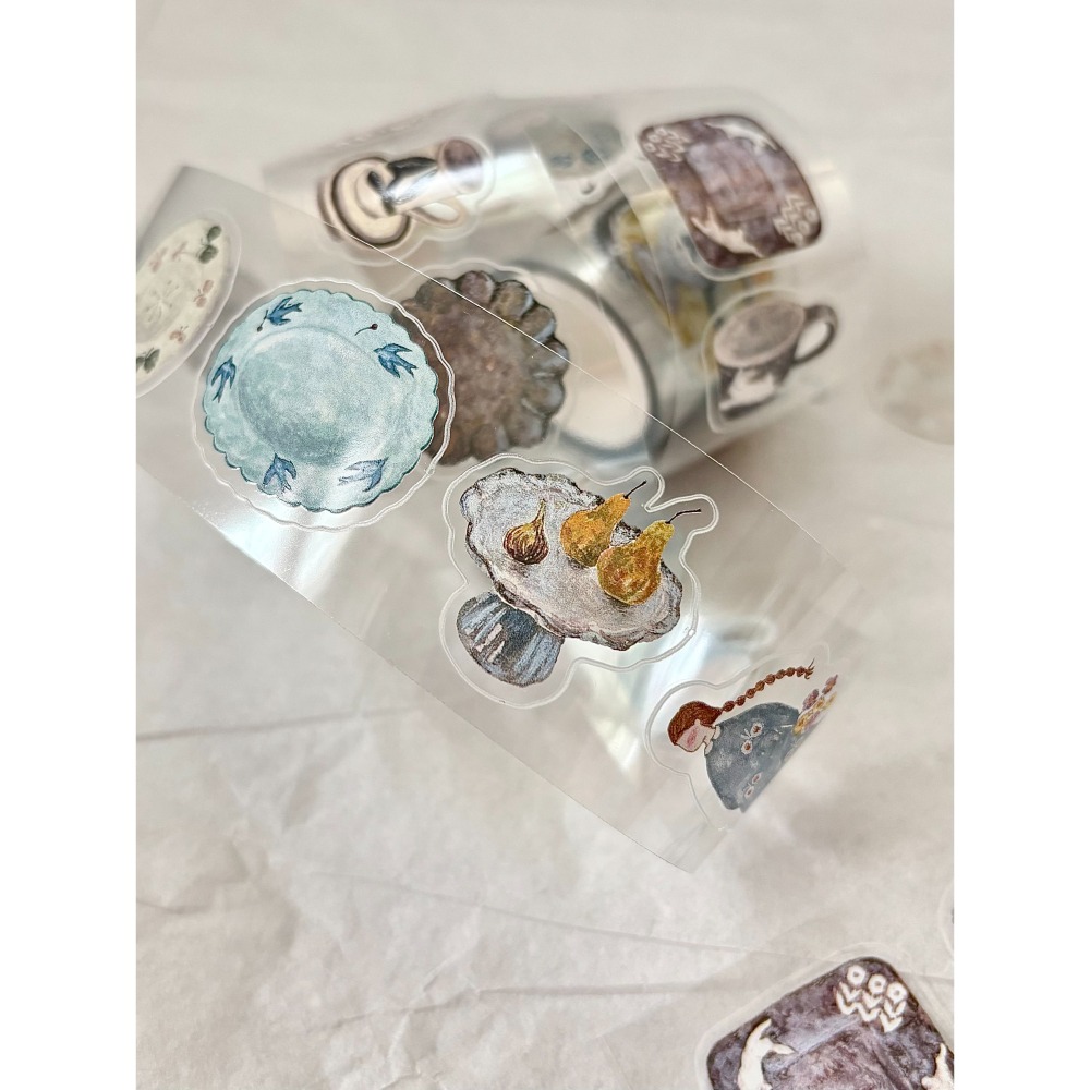 Pion 陶器Pottery 3.5cm割型亮面PET膠帶【立夏手帳生活】-細節圖4