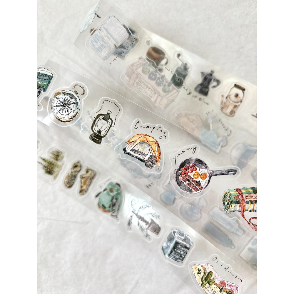 Pion 獨旅Solo Travel 3cm割型亮面PET膠帶【立夏手帳生活】-細節圖4