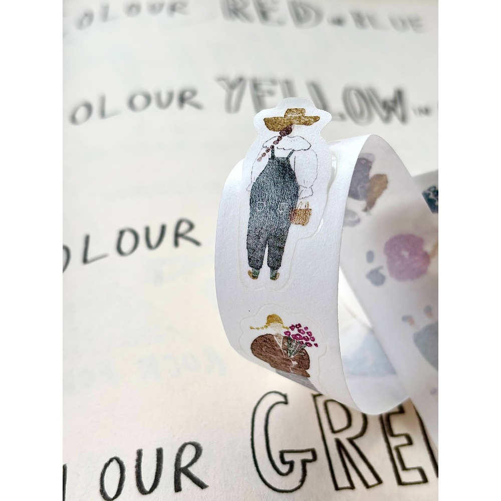 Pion 小文青Artsy Girl 2.5cm和紙割型膠帶【立夏手帳生活】-細節圖5