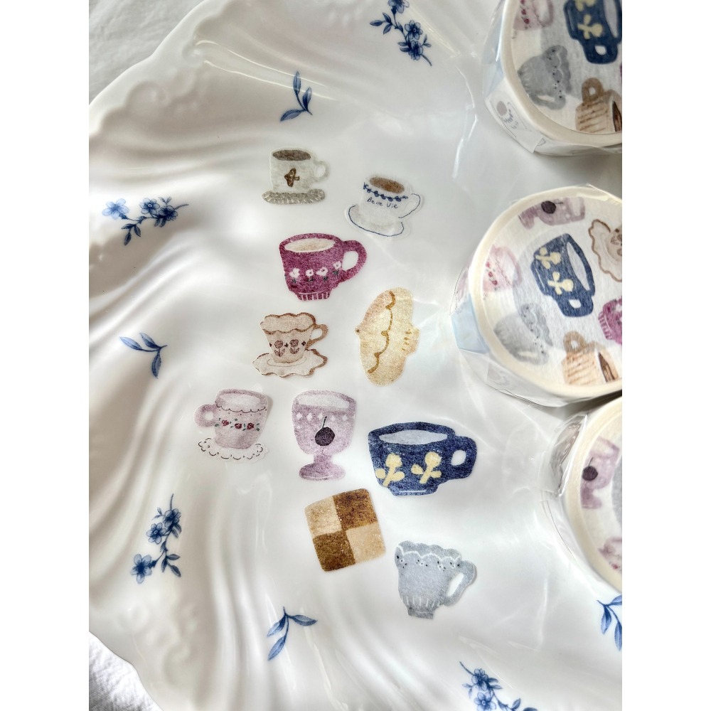 Pion 下午茶Afternoon Tea 2.5cm和紙割型膠帶【立夏手帳生活】-細節圖4