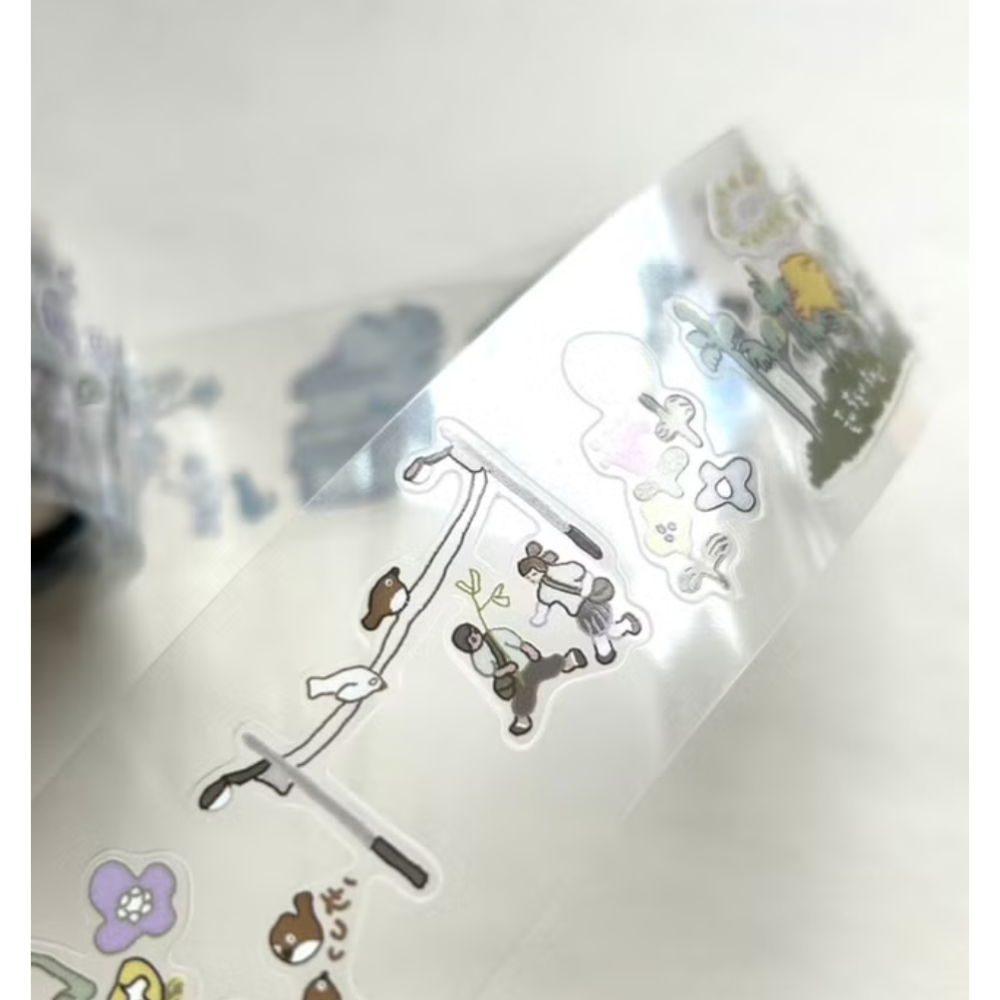 何包蛋 回鄉小路 4cm亮面割型PET膠帶 misshoegg【立夏手帳生活】-細節圖4