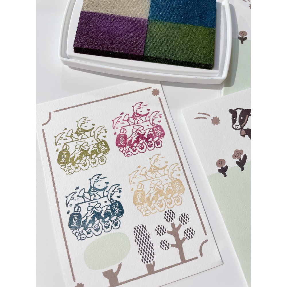 【新2色】繭花cocoon poppy「復古派對/山徑朝霞/春日序曲」4色印台組【立夏手帳生活】-規格圖5