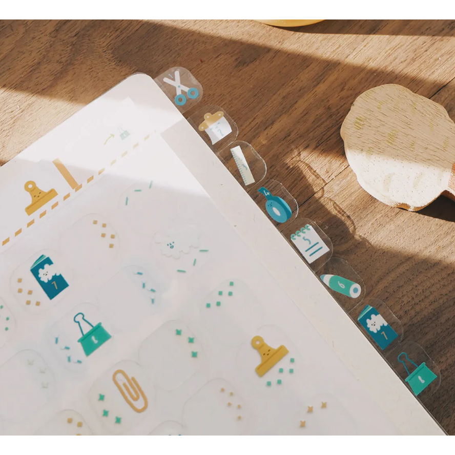 【2026新款】右手超人 文具 透明月份索引貼紙【立夏手帳生活】-細節圖2