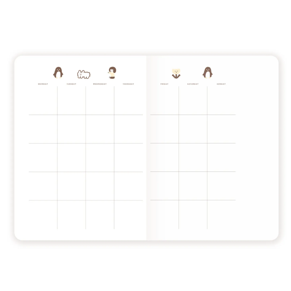 【霧面書套】右手超人『柔軟的時間』孔版印刷書套手帳本【立夏手帳生活】-細節圖7