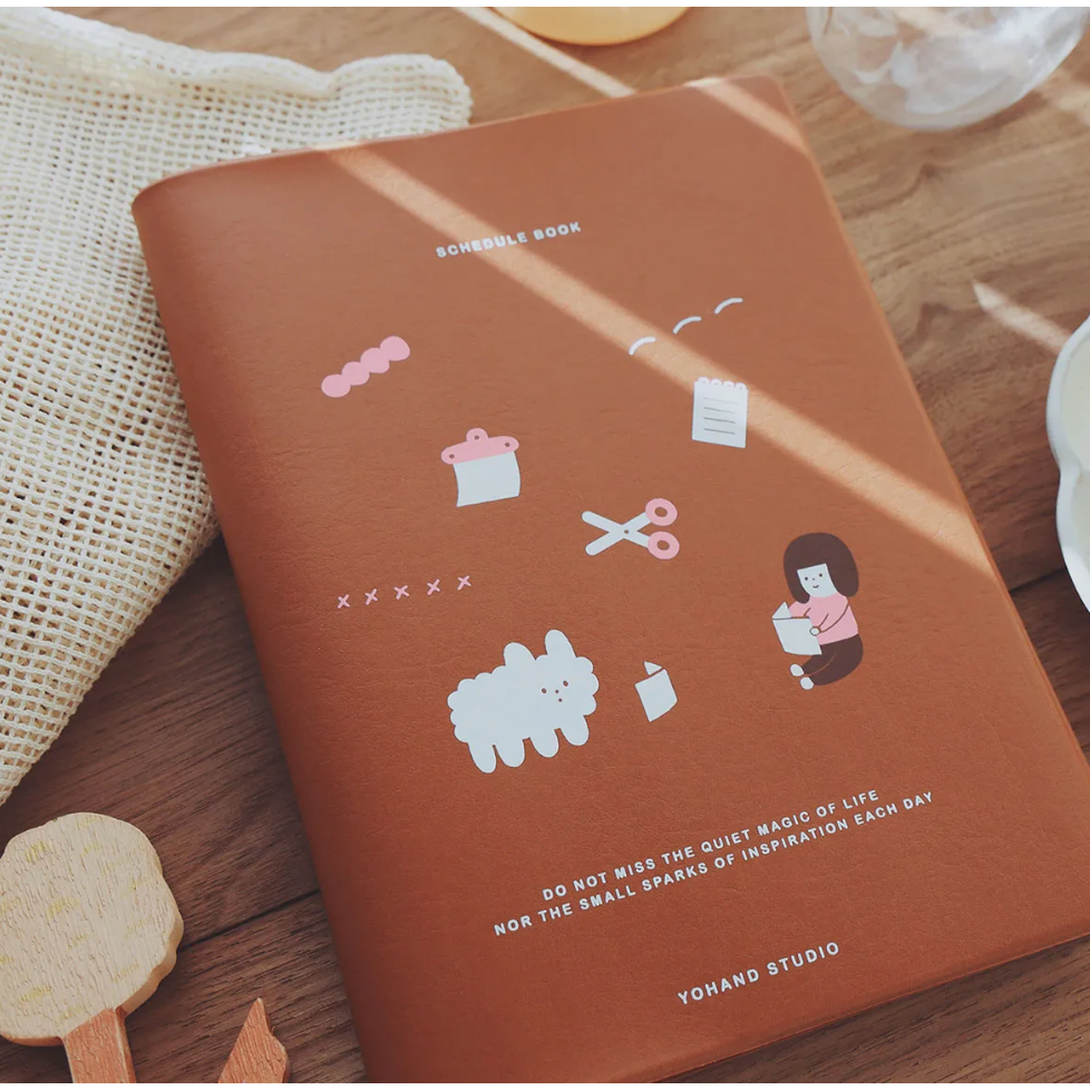 【皮質封面2款】右手超人『文具書』無時效手帳本 皮質 燙金【立夏手帳生活】-細節圖2