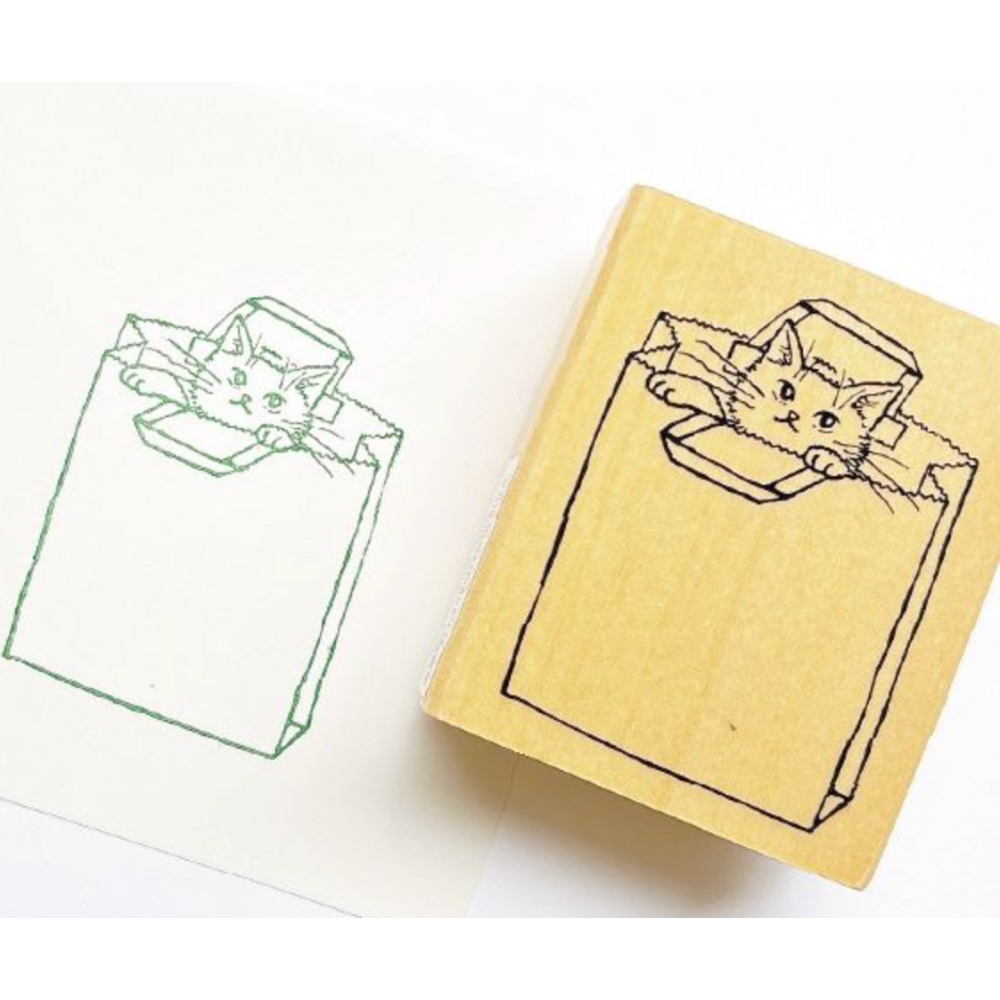 【6款】KODOMO NO KAO 天然木橡皮印章 I LOVE STAMP【立夏手帳生活】-細節圖9