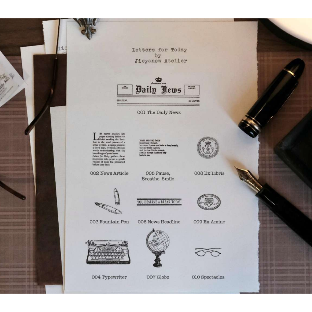 【共10款】Jieyanow Atelier 書信日常系列 天然木印章 Letters for Today【立夏手帳生活-細節圖2