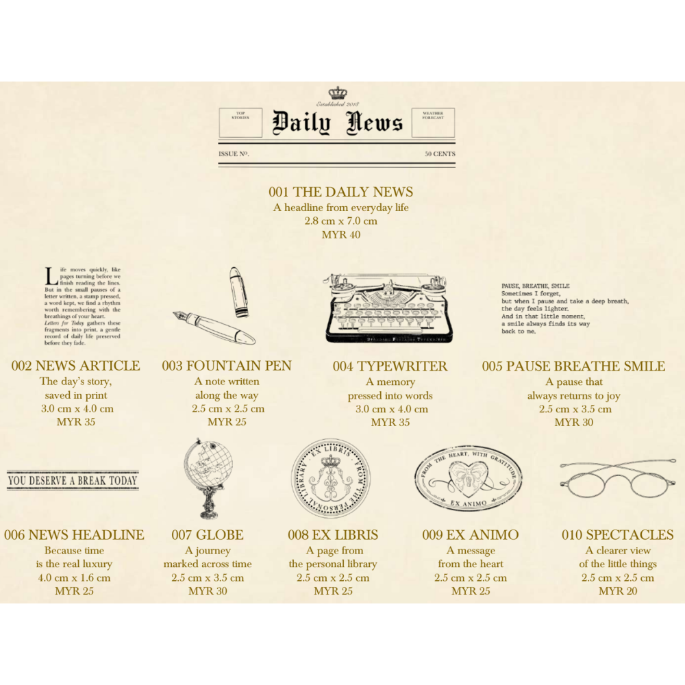 【共10款】Jieyanow Atelier 書信日常系列 天然木印章 Letters for Today【立夏手帳生活-細節圖3