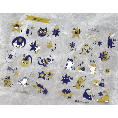 大芝麻小花生 日付貼紙 春夏秋冬分別由四個不同創作者及不同材質製作【立夏手帳生活】-細節圖3