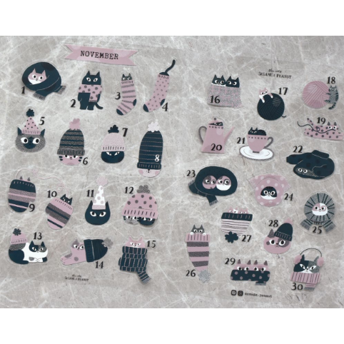 大芝麻小花生 日付貼紙 春夏秋冬分別由四個不同創作者及不同材質製作【立夏手帳生活】-細節圖4