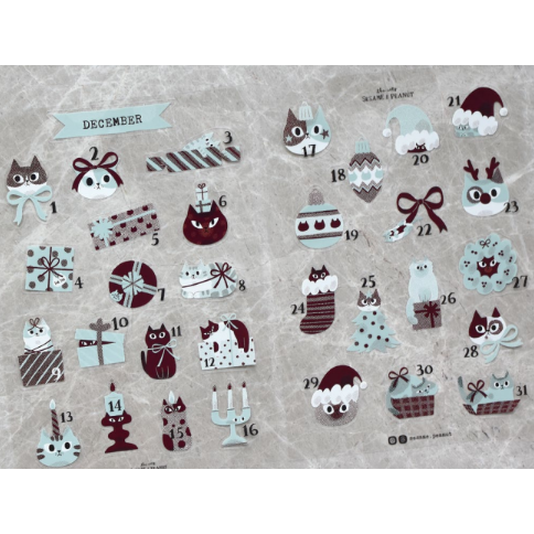 大芝麻小花生 日付貼紙 春夏秋冬分別由四個不同創作者及不同材質製作【立夏手帳生活】-細節圖5